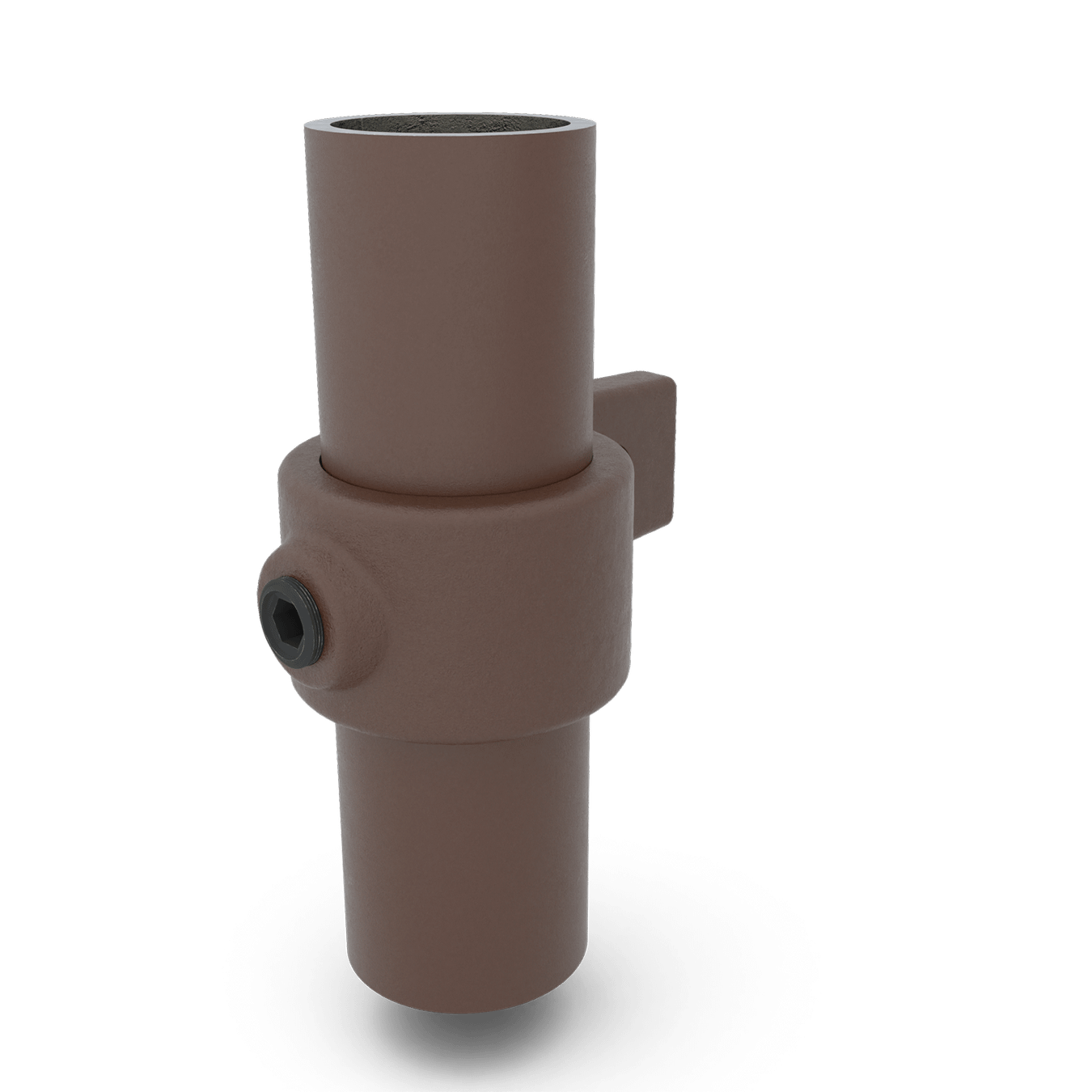 Buiskoppeling Oogdeel enkele lip - vintage bruin-B / 26,9 mm